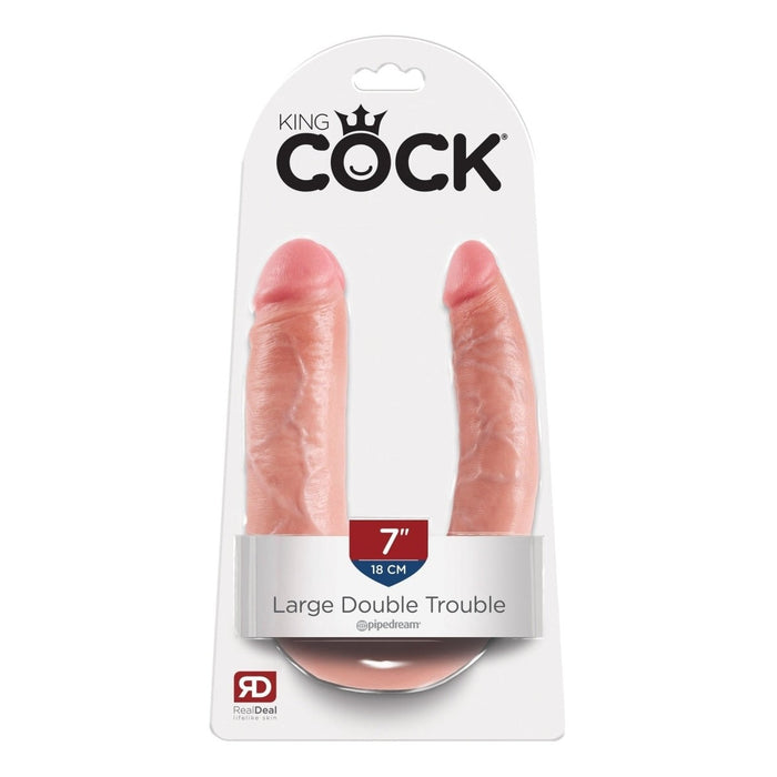 King Cock Double Trouble Large Flesh Intimates Adult Boutique