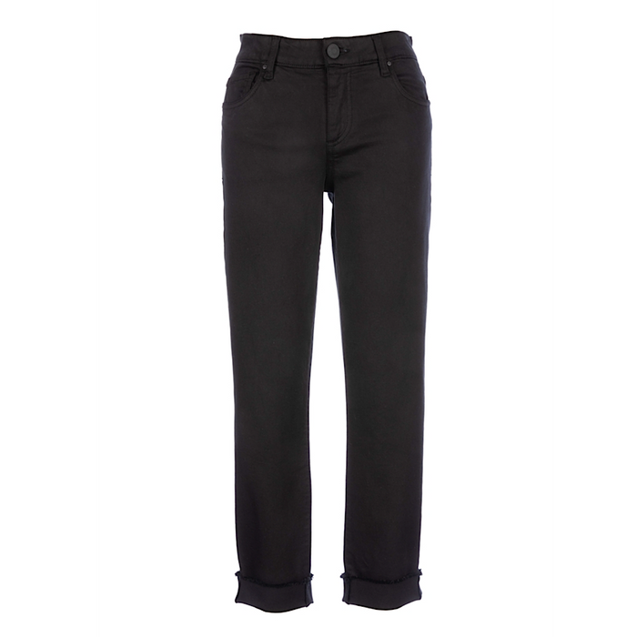 Kut from the Kloth-Amy Crop Straight Leg in Black 27.25"