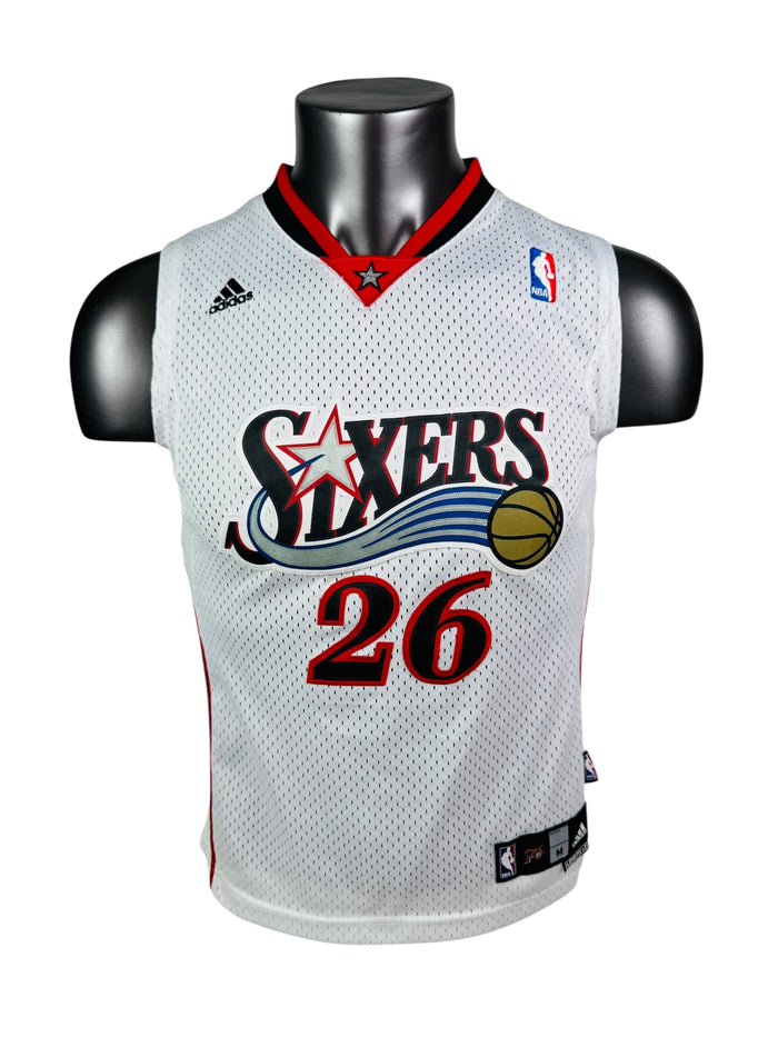 KYLE KORVER PHILADELPHIA SIXERS VINTAGE 2000'S ADIDAS JERSEY YOUTH MEDIUM