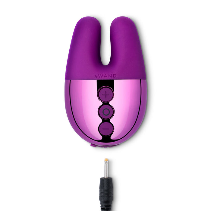 Le Wand Chrome Double Vibe - Dark Cherry Intimates Adult Boutique