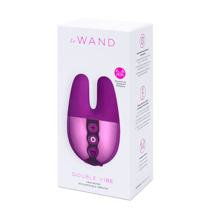 Le Wand Chrome Double Vibe - Dark Cherry Intimates Adult Boutique