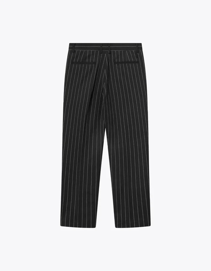 Les Deux - Como Reg Pinestripe Wool Mélange Suit Pants - Grey Melange/Ivory-Pantalons et Shorts-LDM510115