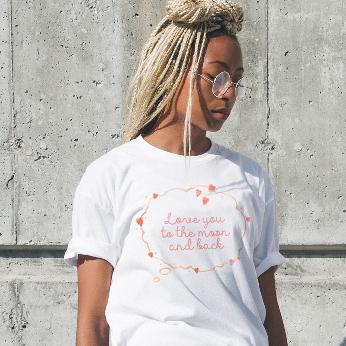 Love You To The Moon And Back Short-sleeve T-Shirt - Bella Aster