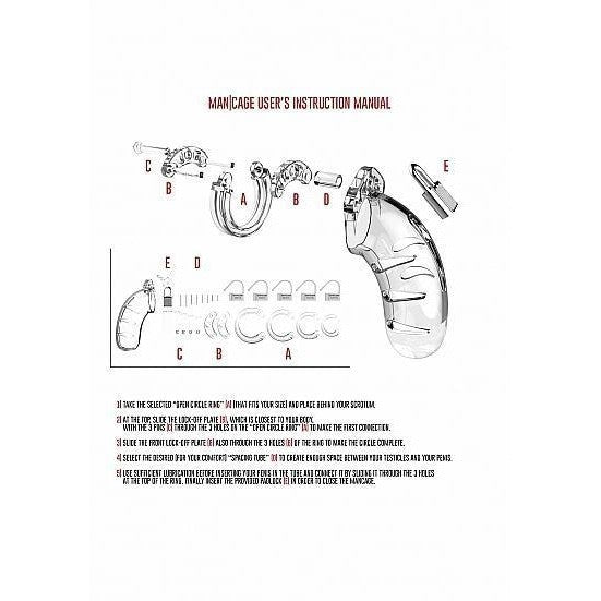Mancage Chastity 5.5in Transparent Model 6 Intimates Adult Boutique