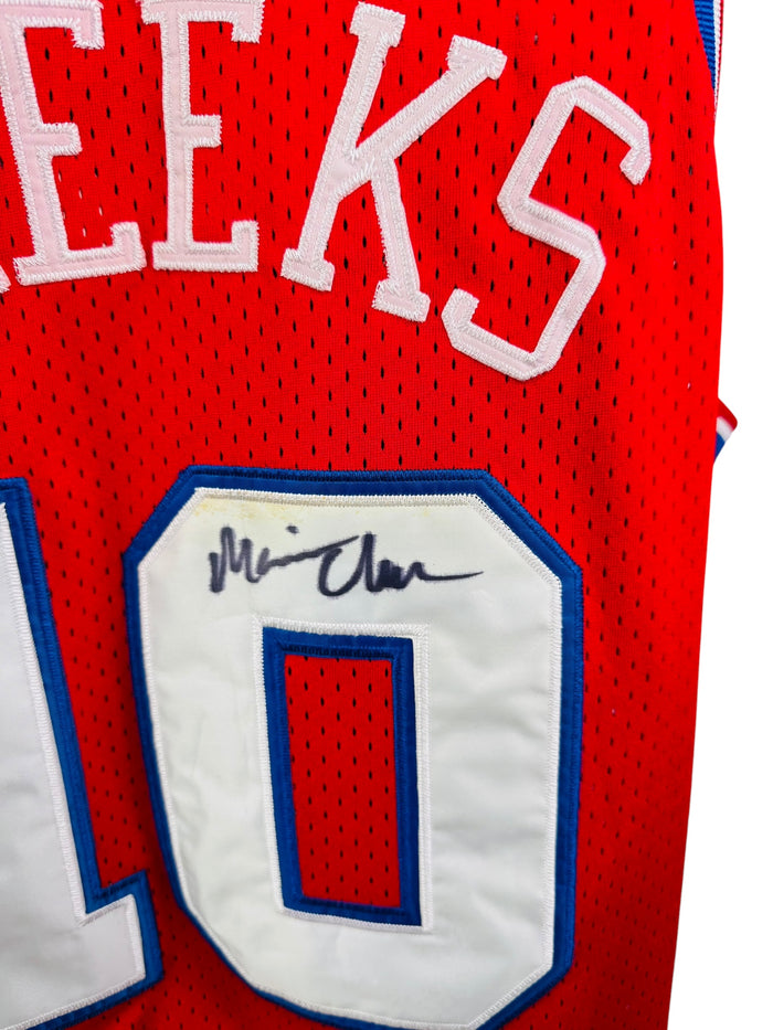 MAURICE CHEEKS PHILADELPHIA SIXERS RETRO SIGNED AUTHENTIC JERSEY ADULT 46