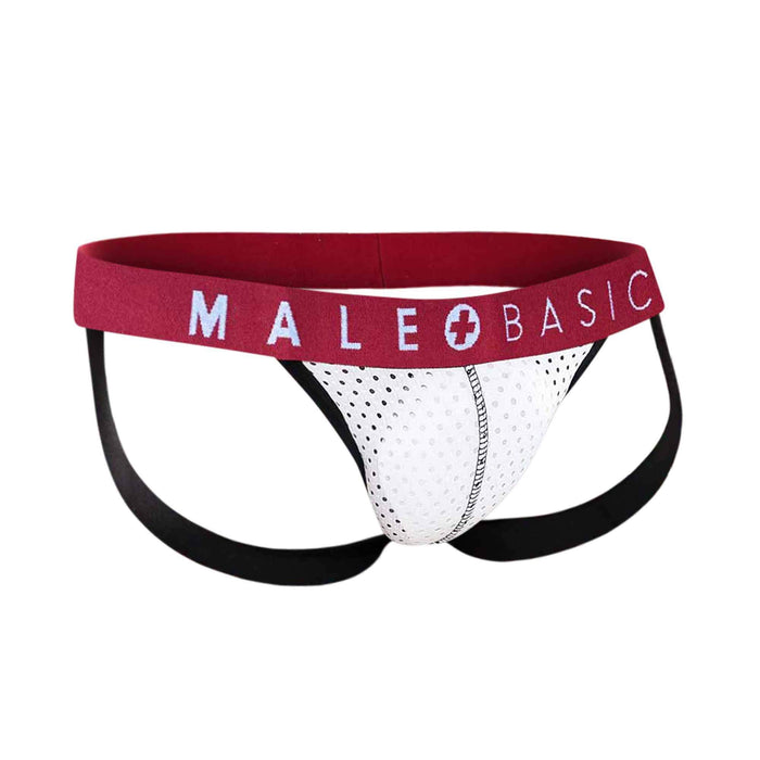 Mb Spot Jockstrap White Medium Intimates Adult Boutique