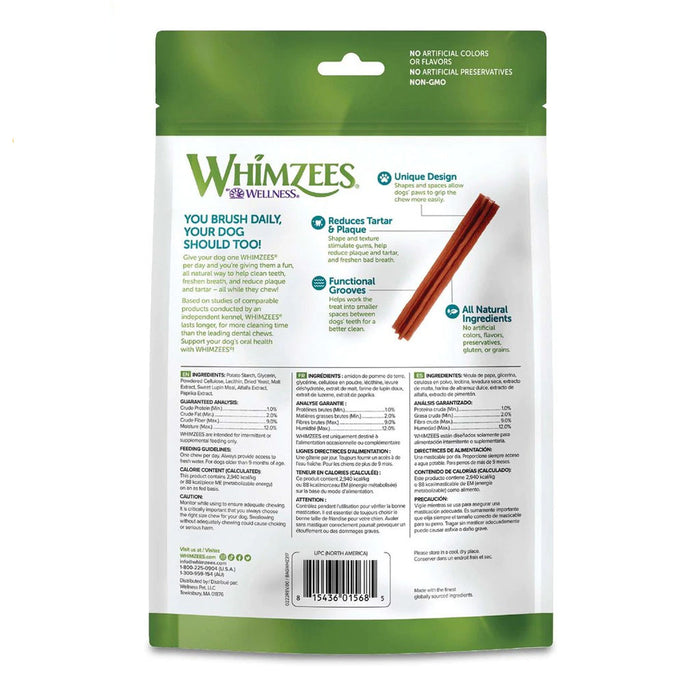 Medium Stix Dental Treats back of bag
