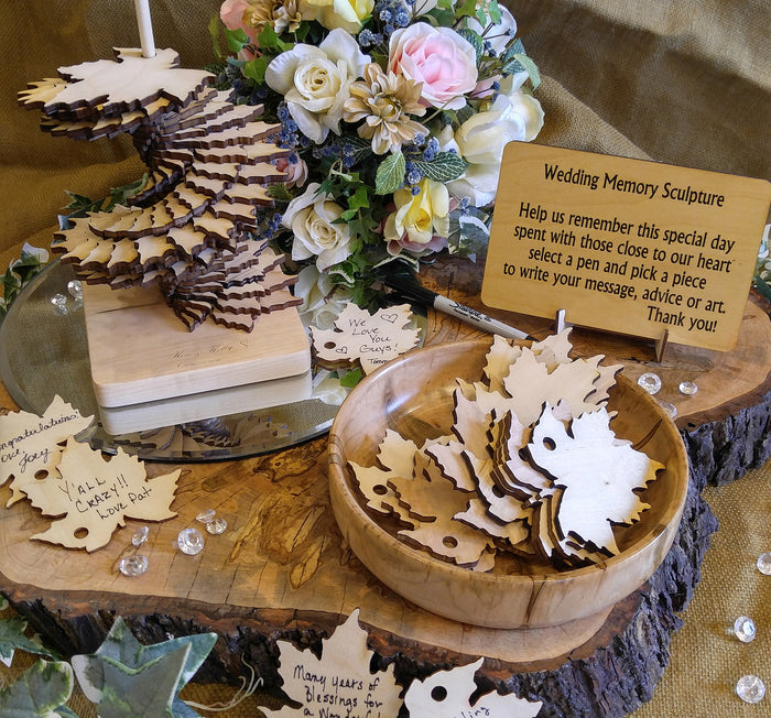 Natural Fall Leaves Memory Sculpture