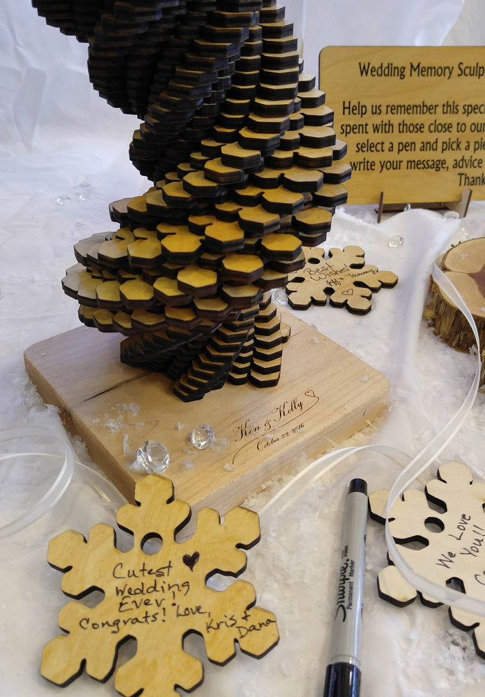 Natural Snowflake Guest Book