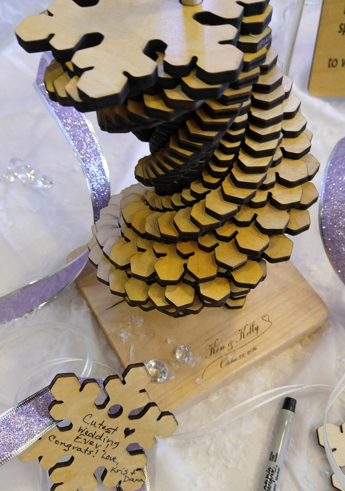 Natural Snowflake Guest Book