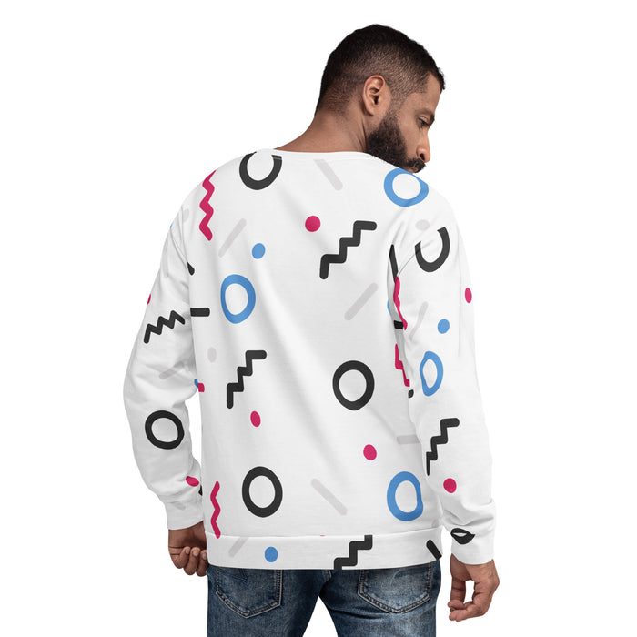 Memphis Print Men's Sweatshirt - Bloom Seventy Seven