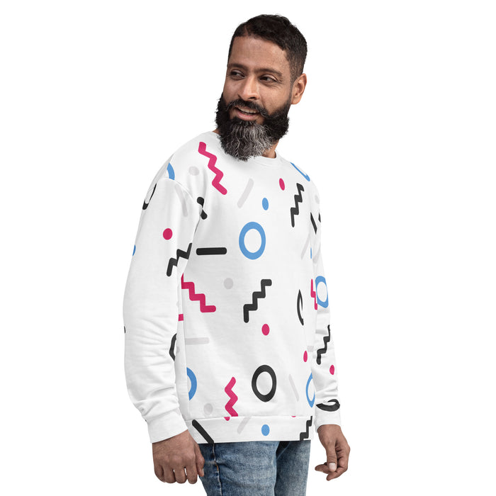 Memphis Print Men's Sweatshirt - Bloom Seventy Seven