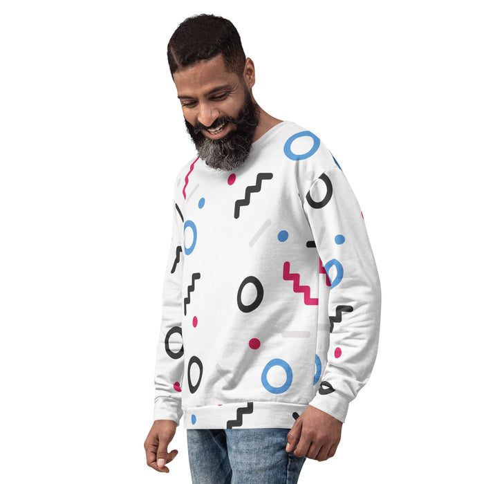 Memphis Print Men's Sweatshirt - Bloom Seventy Seven