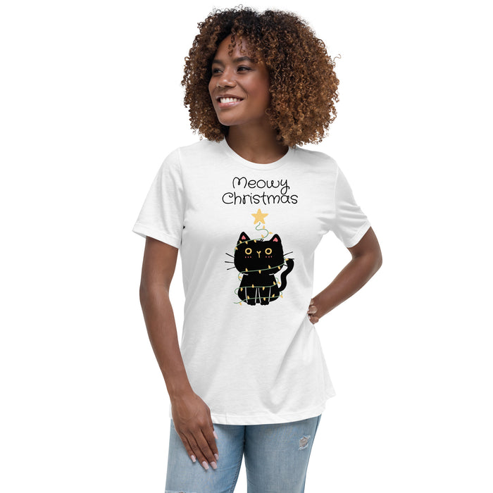 Meowy Christmas Women's Relaxed T-Shirt