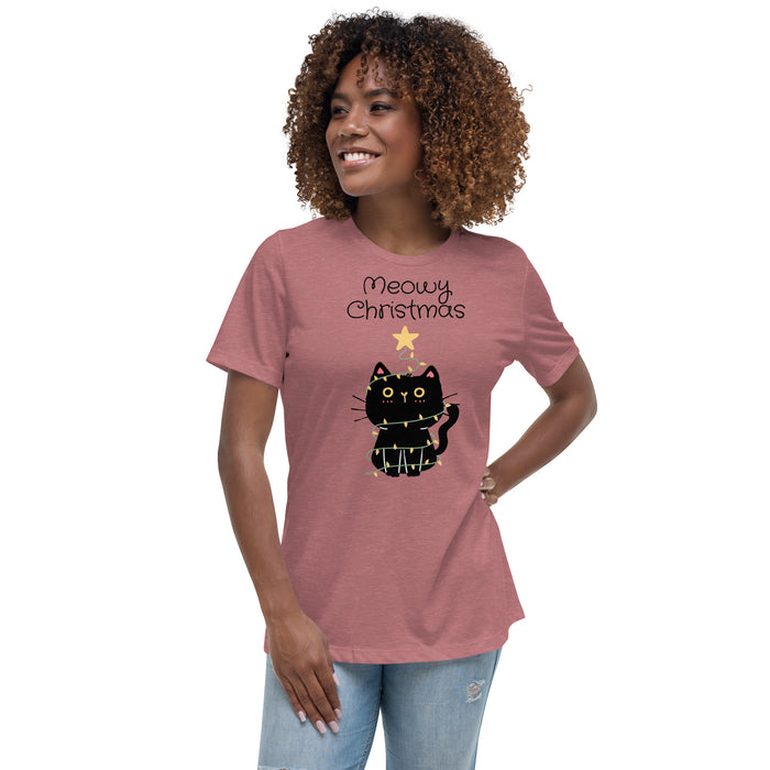 Meowy Christmas Women's Relaxed T-Shirt