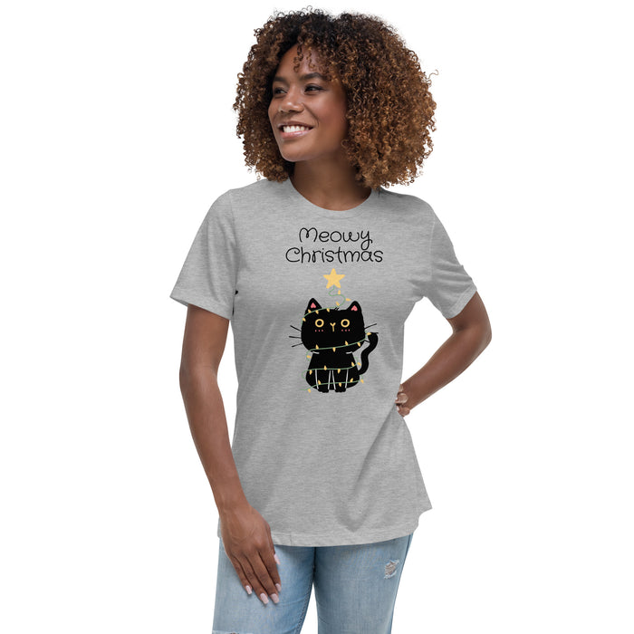 Meowy Christmas Women's Relaxed T-Shirt