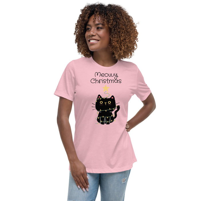 Meowy Christmas Women's Relaxed T-Shirt
