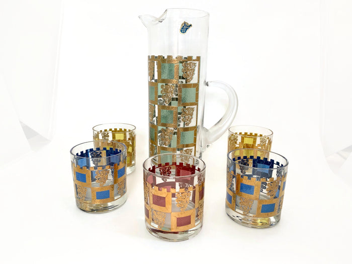 Mid Century Barware Set by WV Glass Co. at Duckwells