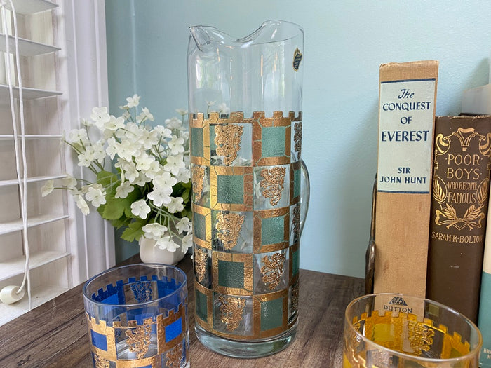 Mid Century Barware Set by WV Glass Co. at Duckwells