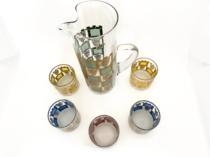 Mid Century Barware Set by WV Glass Co. at Duckwells