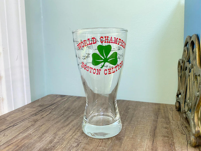 Midcentury Boston Celtics Glass, 1965-66 Championship at Duckwells