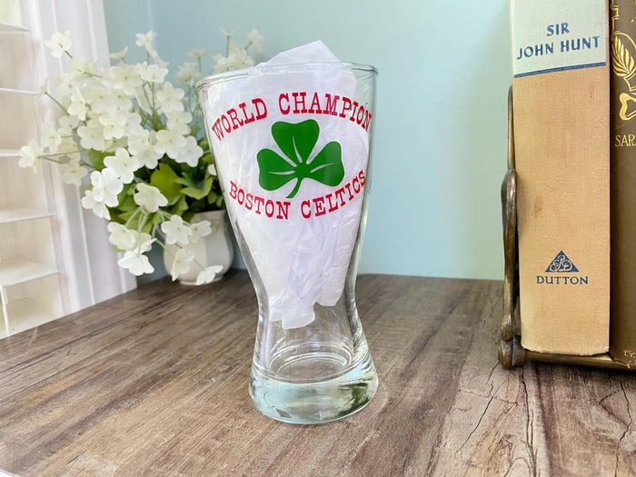 Midcentury Boston Celtics Glass, 1965-66 Championship at Duckwells