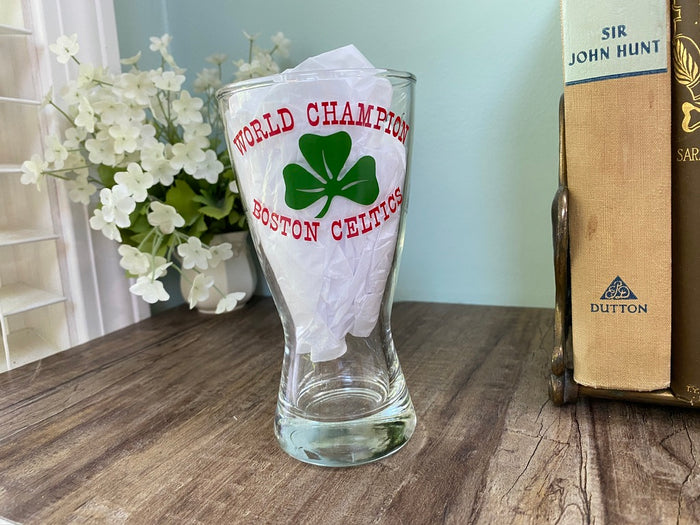 Midcentury Boston Celtics Glass, 1965-66 Championship at Duckwells