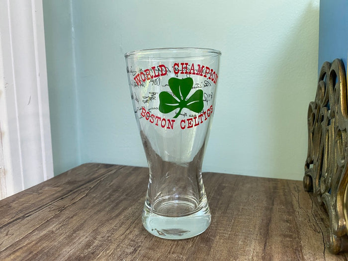 Midcentury Boston Celtics Glass, 1965-66 Championship at Duckwells