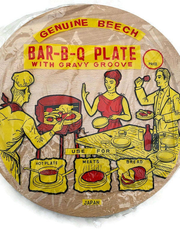 Midcentury Round Wood Cutting Board at Duckwells