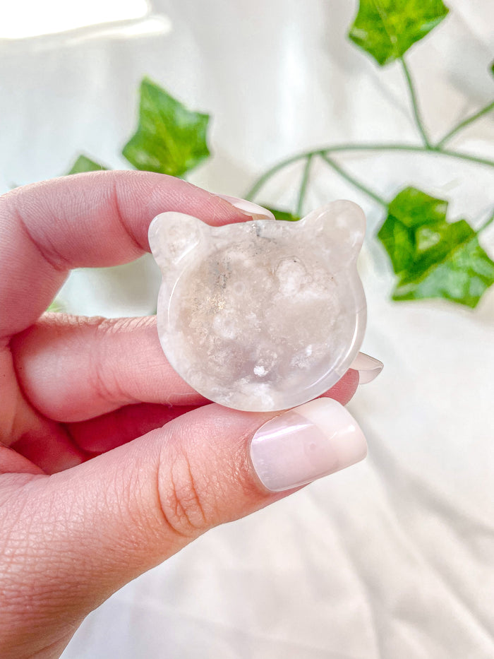 Mini Flower Agate Bear Bowl