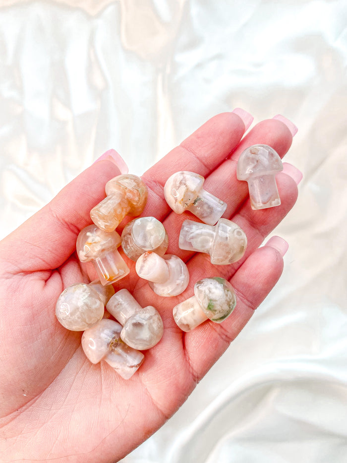 Mini Flower Agate Mushroom