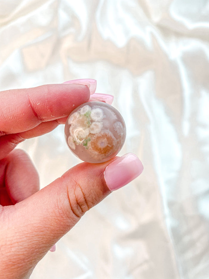 Mini Flower Agate Sphere