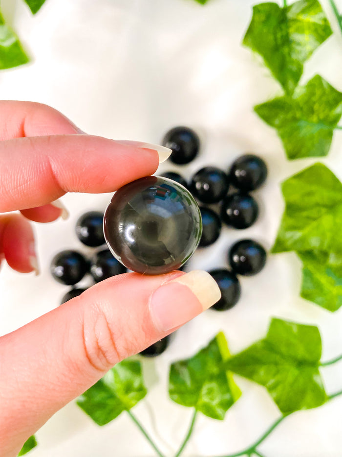 Mini Rainbow Obsidian Sphere