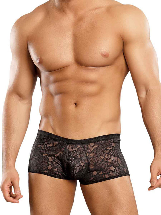 Mini Short Stretch Lace Black Large Intimates Adult Boutique