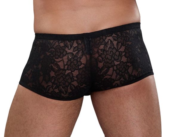 Mini Short Stretch Lace Black Xl Intimates Adult Boutique