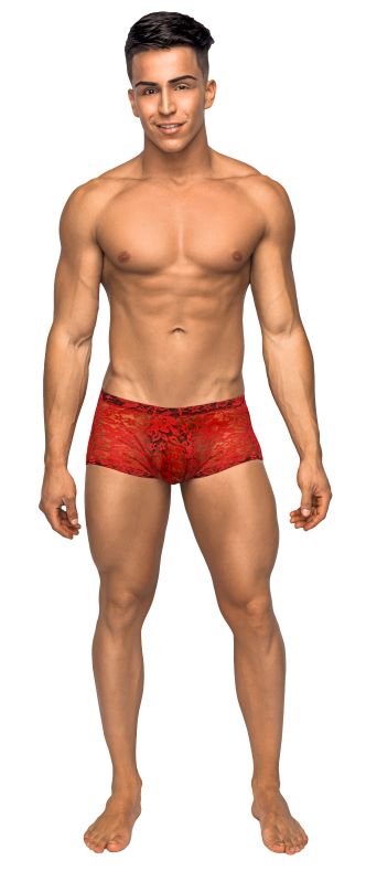 Mini Short Stretch Lace Small Red Intimates Adult Boutique