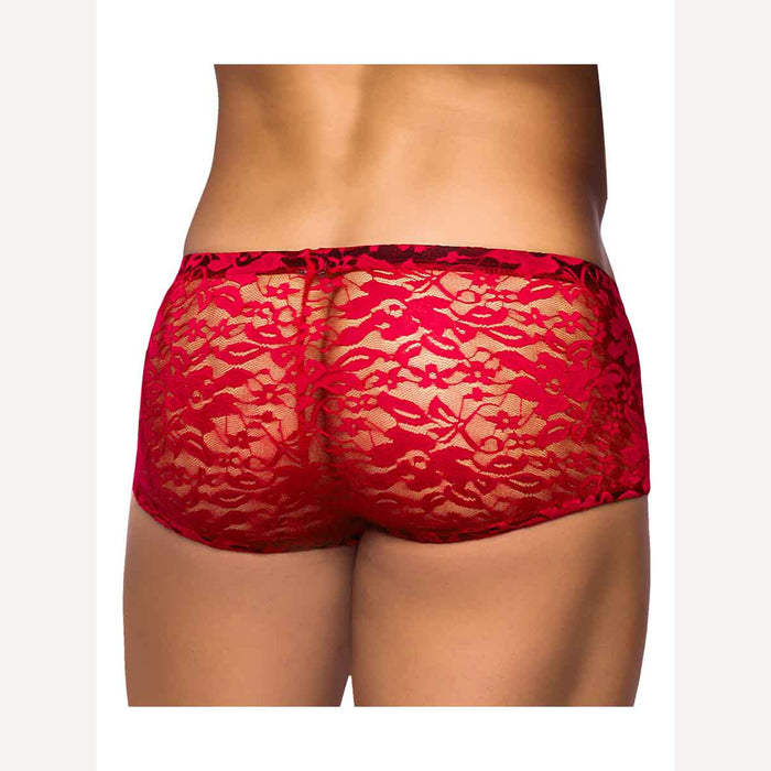 Mini Short Stretch Lace Xl Red