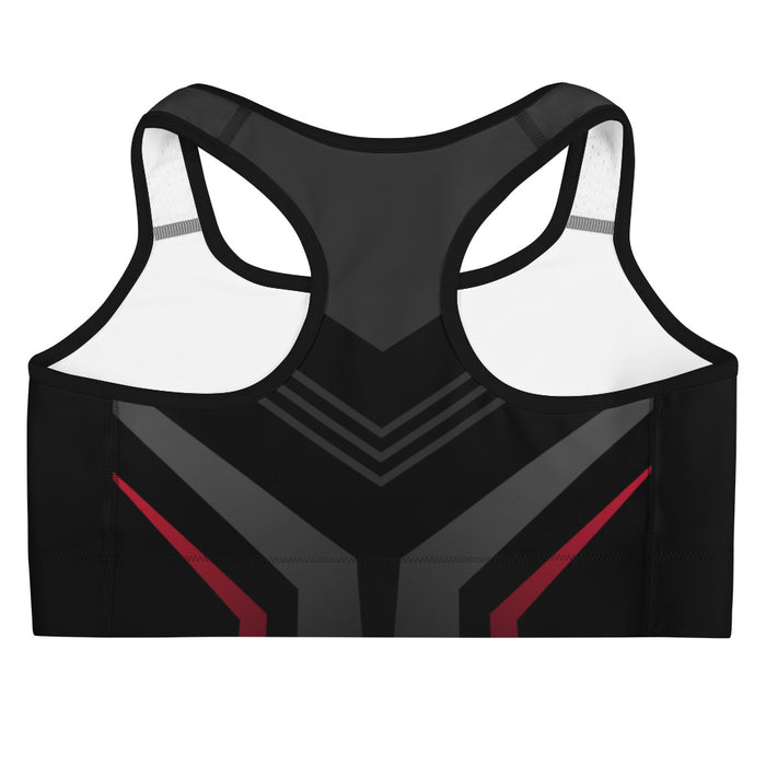 Modern Black Print Sports Bra - Bloom Seventy Seven