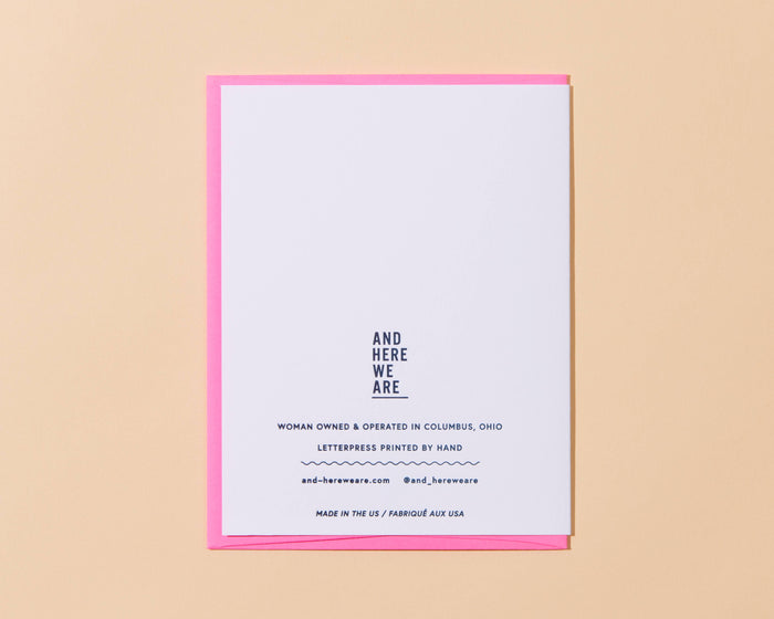 Mom Jeans Letterpress Greeting Card - Mother's Day, new mom