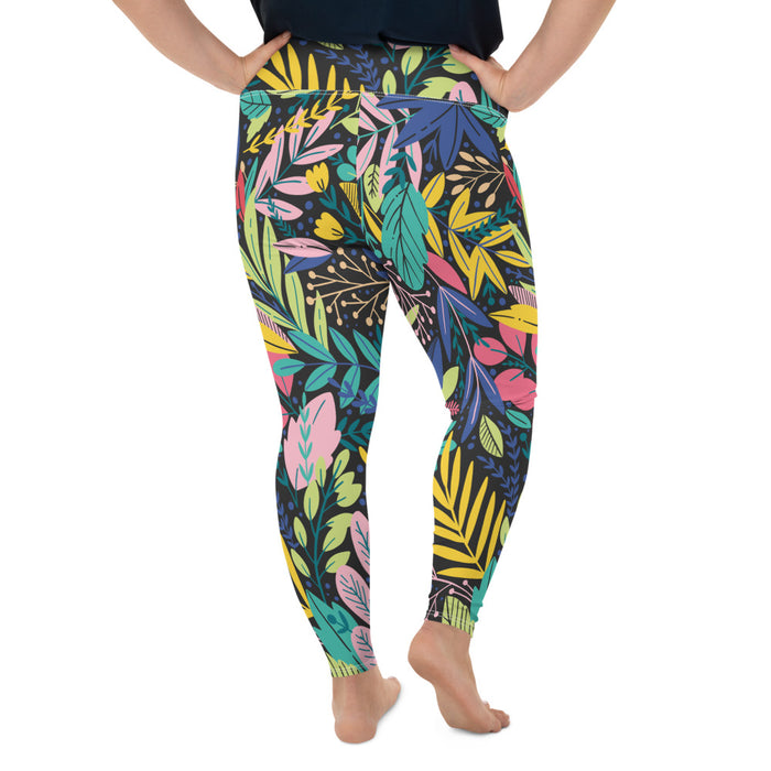 Montego Bay Print Plus Size Leggings - Bloom Seventy Seven