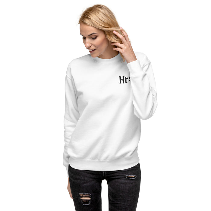 Mr. and Mrs. Couple Fleece Sweatshirt - Bloom Seventy Seven