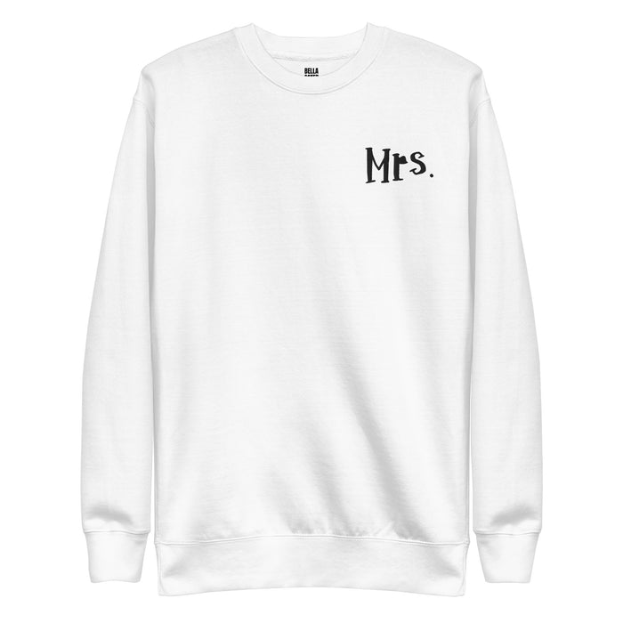 Mr. and Mrs. Couple Fleece Sweatshirt - Bloom Seventy Seven