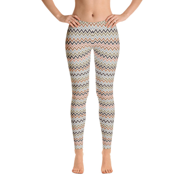 Multicolor Chevron Print Leggings - Bloom Seventy Seven