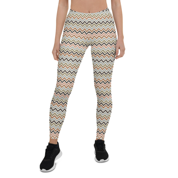 Multicolor Chevron Print Leggings - Bloom Seventy Seven