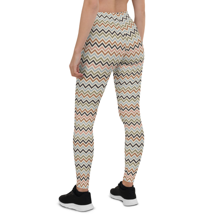 Multicolor Chevron Print Leggings - Bloom Seventy Seven