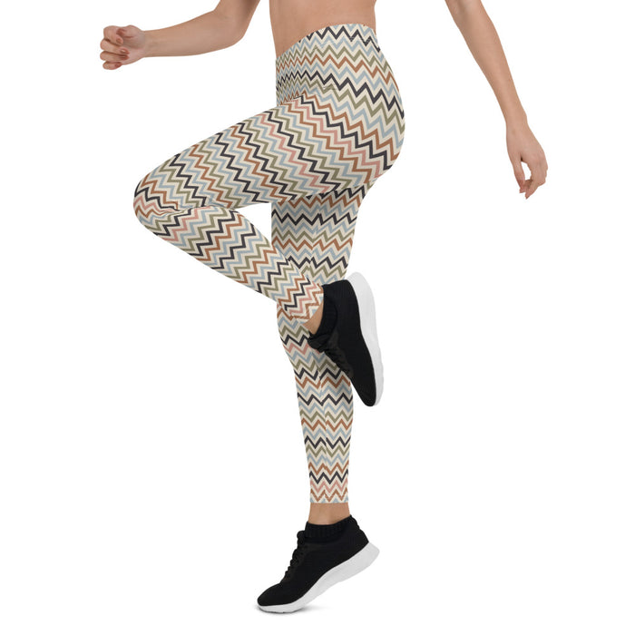 Multicolor Chevron Print Leggings - Bloom Seventy Seven