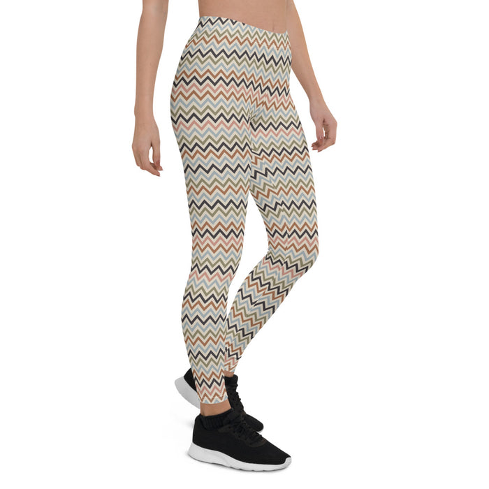 Multicolor Chevron Print Leggings - Bloom Seventy Seven