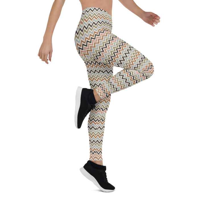 Multicolor Chevron Print Leggings - Bloom Seventy Seven