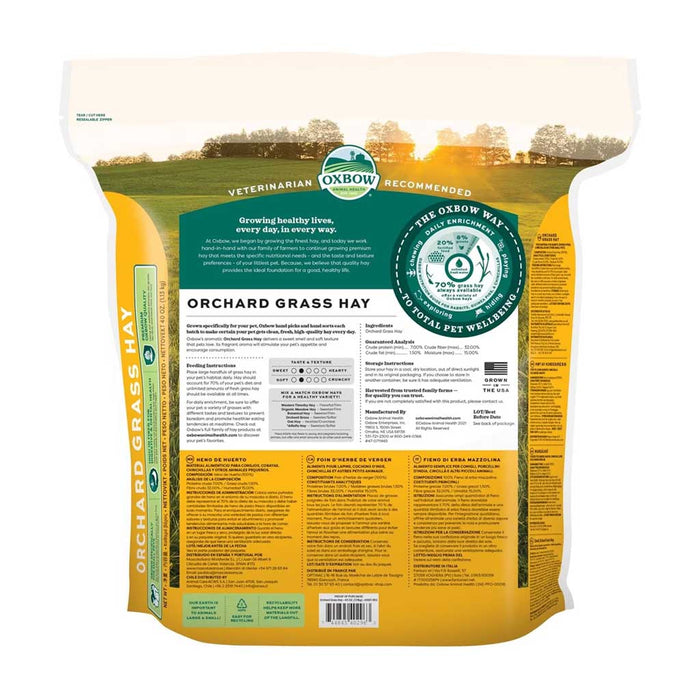 Orchard Grass Hay back of bag