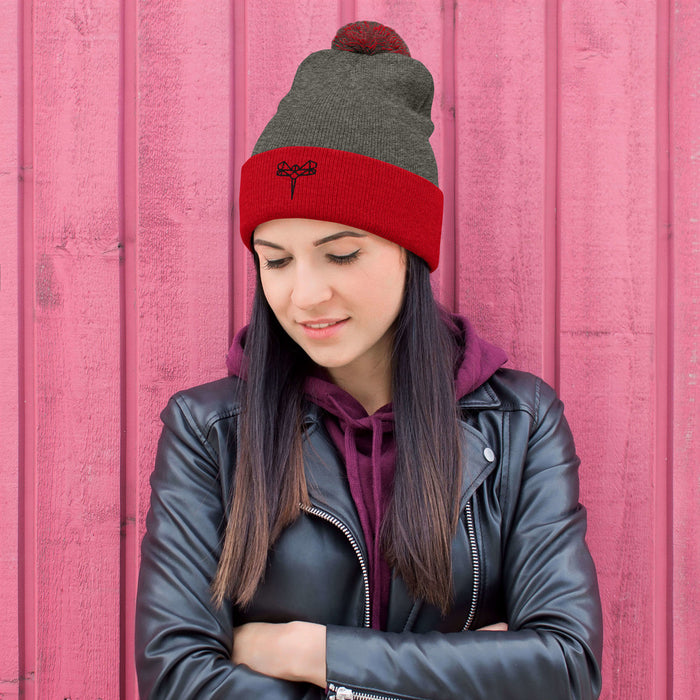 Origami Dragonfly Pom-Pom Beanie